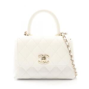 CHANEL Coco Handle Mini Matelasse Shoulder Bag in Grained Calfskin Leather, W...